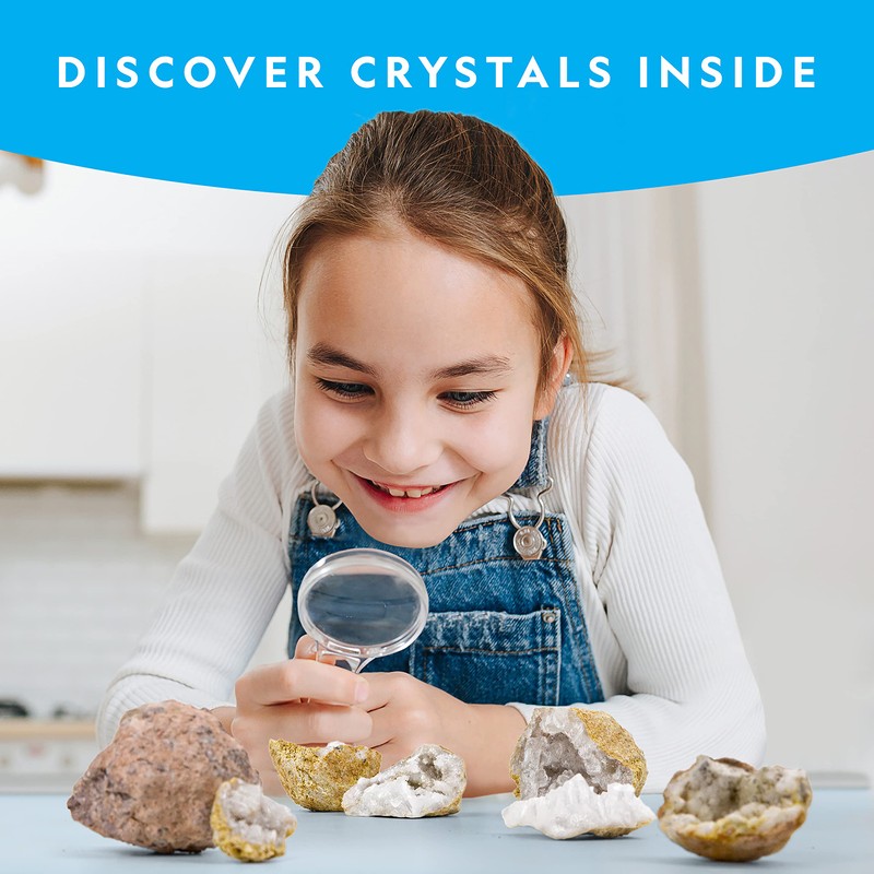 National Geographic Break Open 10 Premium Geodes – Includes Goggles