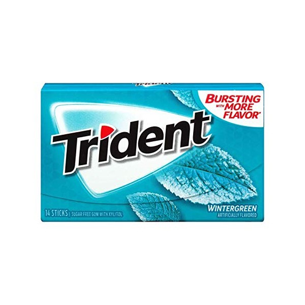 Trident Sugar Free Xylitol Gum Wintergreen 2 Box Deal (14-Piece, 24-Pack)