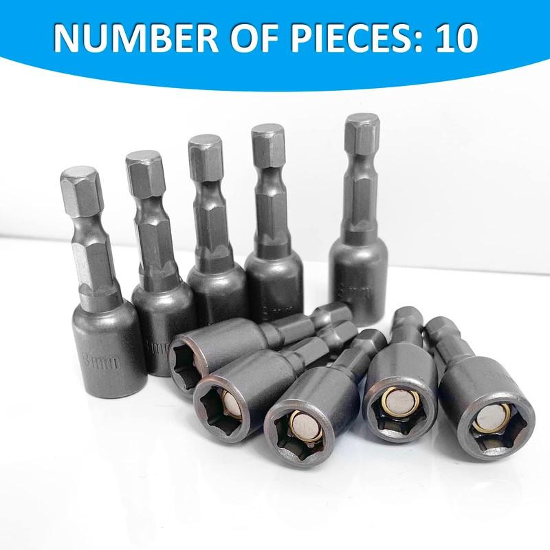 5/16'' Nut Driver Bit Sets 10PCS, SKZIRI 5/16 inch Nut