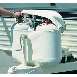ADCO 2113 RV Propane Tank Cover,White,Double 30