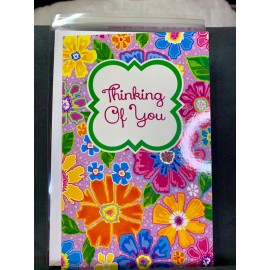 Unbranded Thinking of You Card! Beautiful Purple Flowers! You are Wonderful