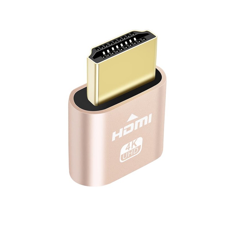 DTECH 4K HDMI Dummy Plug Display Emulator Headless Ghost Adapter