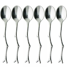 Nagao Twig Coffee Spoon, 4.7 inches (12.0 cm), 5 Bottles + 1 Bottle, 18-8 Stainless Steel, Made in Japan