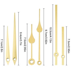 AUXSOUL 22pcs Clock Mechanism Kit Clock Movement Parts Replacement Repair Tools Silent Sweep Custom Clock Quartz Wall Clocks Motor Mechanisms Long Shaft Complete Kit(Gold)