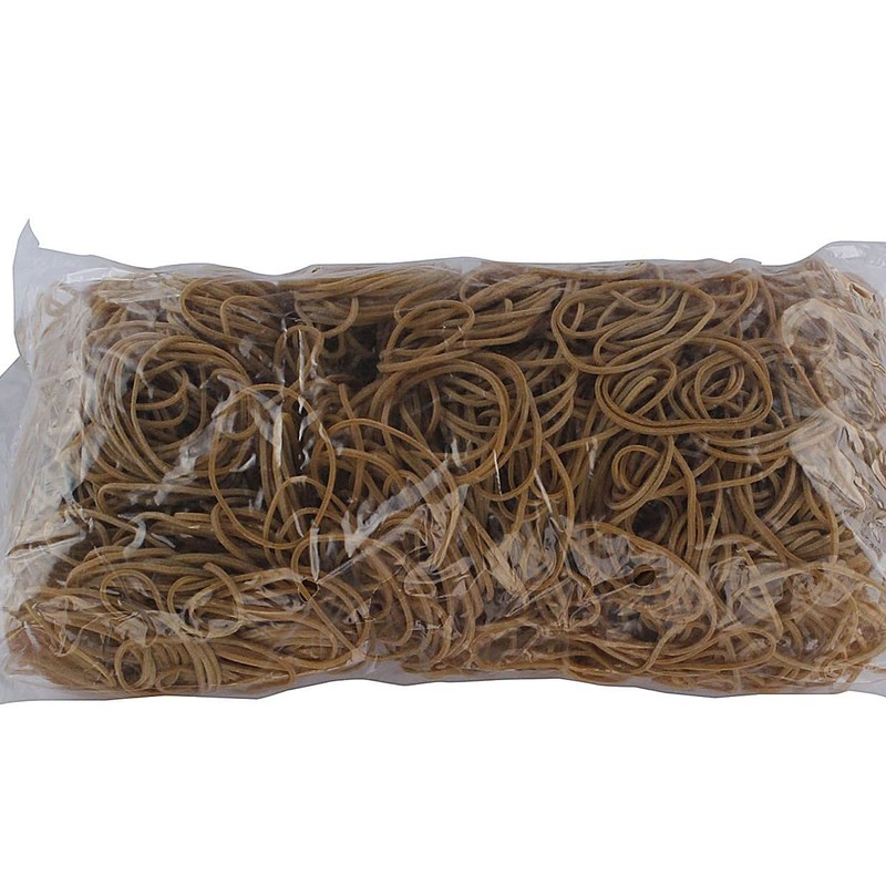White Box 454G Size 16 Rubber Bands, brown|beige|grey