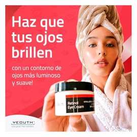 YEOUTH Retinol Crema de Ojos con Acido Hialuronico, Crema Antiarrugas Mujer / Hombre, Contorno de Ojos Crema Hidratante Facial para Bolsas de los Ojos