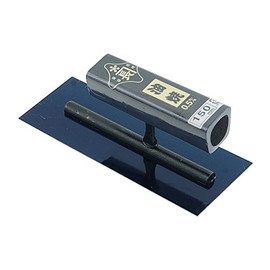 Kincho Square Trowel Oil Grilled, 0.02 inch (0.5 mm) Thick, Black Painted Square Pattern, Rivetless, 5.9 inches (150 mm)