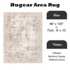 HUGEAR 8x10 Beige Modern Abstract Washable Area Rug for Living
