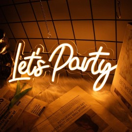 UponRay Neon light production Let's Party luminous character party wedding decoration