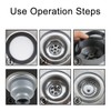 Kitchen Sink Drain Strainer Assembly Stainless Steel Sink Basket Strainer