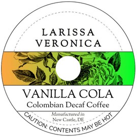 Vanilla Cola Colombian Decaf Coffee (Single Serve K-Cup Pods) (Gourmet, Naturally Flavored, Whole Coffee Beans) (12 pods, ZIN: 574940) - 2 Pack