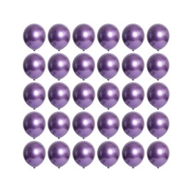 5 inch Metallic Purple Balloons, 100 pcs Thick Chrome Purple Balloons Shiny Latex Party Balloons(Metallic Purple)