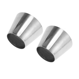 Motoforti Mandrel Exhaust Bend Elbow Concentric Reducer Car Exhaust Pipe Tubing Piping Adapter 3" OD to 4.5" OD 304 Stainless Steel Silver Tone 2 Pcs