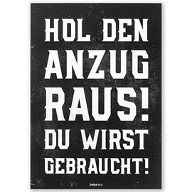 Trauzeugen fragen, Postkarte, Willst du mein Trauzeuge sein, Hol den Anzug raus Du wirst gebraucht