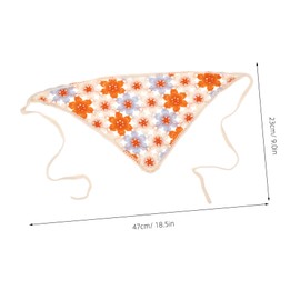 BESPORTBLE Crochet Hair Bandana Headscarf with Floral Pattern for Women Comfortable and Stylish Hair Accessories for Parties Yoga and Daily Wear Present for