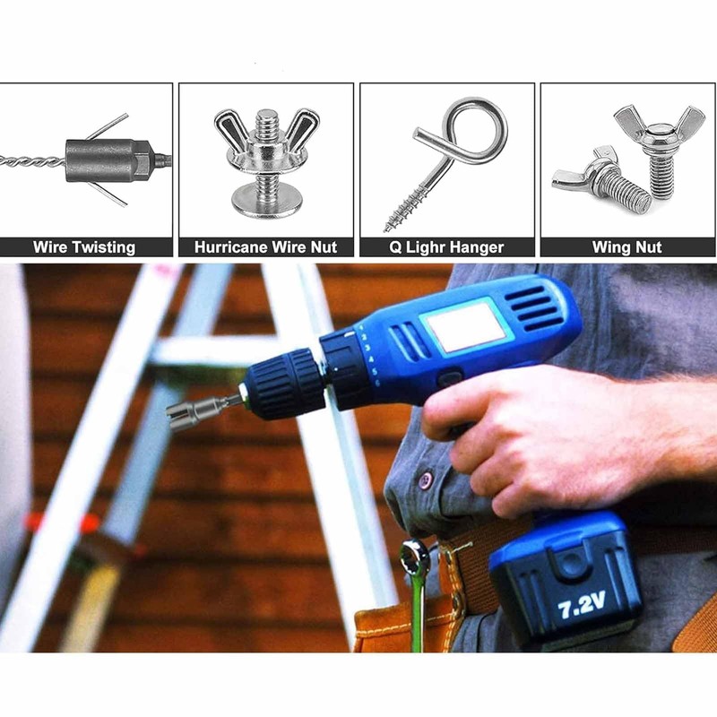 2 Piece Wing Nut Screwdriver Set, Wing Nut Driver, Socket