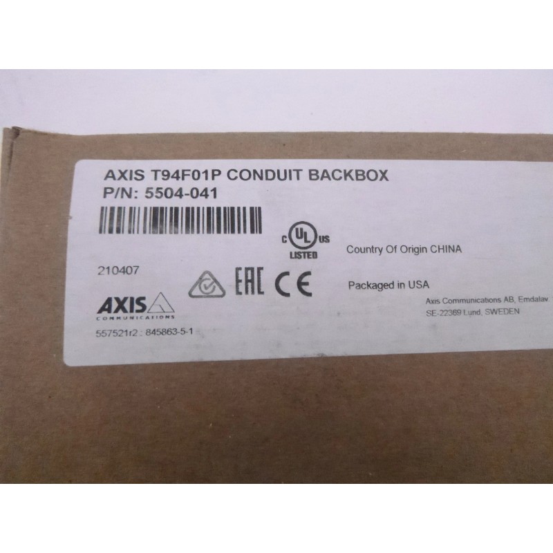 Axis Communications T94F01P Conduit Backbox 5504-041