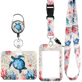 Ausweishülle mit Band, Ausweishalter Ausziehbar Kartenhülle Lanyard Ausweishülle Schlüsselband Ausziehbar mit 2 Kartenhülle für Schüler Lehrer Krankenschwester