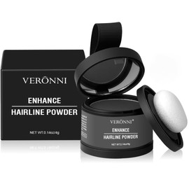 Hairline Powder Root Touch Up Hair Color, Instant Hairline Powder for Thinning Areas and Gray Hair Coverage, Natural and Non-greasy Root Cover up for Women and Men (Dark Gray, 07)