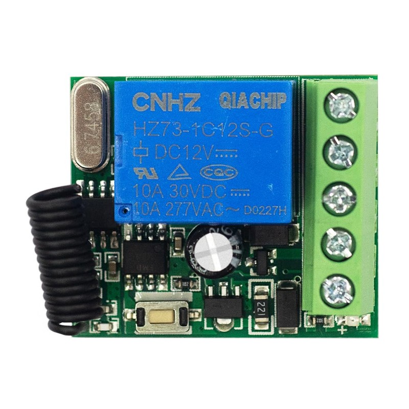 QIACHIP 433 MHz Wireless Relay 12 V with Remote Control