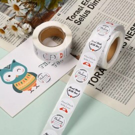 American Online Products Handmade Love Bakery Sticker Labels 500 each per roll Great for Orders Crafts
