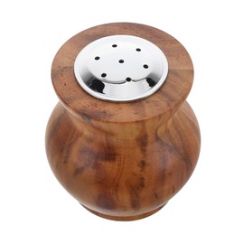 Kisangel Stainless Steel and Wood Pepper Bottle Salt and Sugar Dispenser Flake Jar Seasoning Sauce for Restaurant Kitchen Accessory