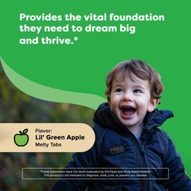 Renzo's Dynamite Vitamin D3, Dissolving Kids Vitamin D3, 60 Sugar-Free Melty Tabs, Lil’ Green Apple Flavored