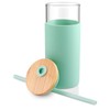 Tronco 20 oz Glass Tumbler with Lid and Straw, Iced