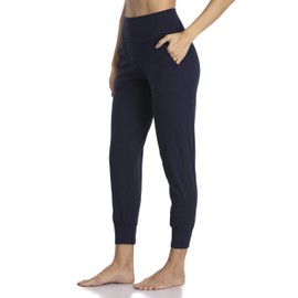 Colorfulkoala Women's High Waisted Joggers with Pockets Full Length Sweatpants & Lounge Pants (XS, Navy)