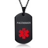 MZC Jewelry PACEMAKER Medical Alert Necklace for Men Women Stainless