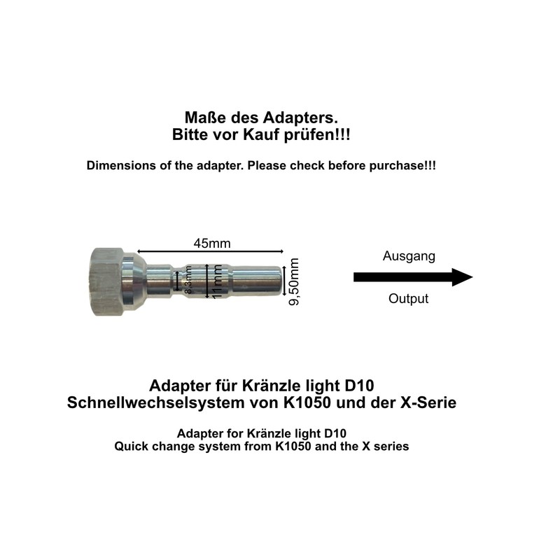 M&M Smartek Plug Nipple Quick Coupling D10 for Kränzle Family