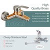 Aolemi Wall Mount Bathtub Faucet with Handheld Sprayer Wall Mounted