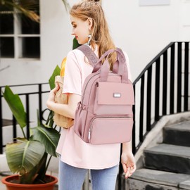 NICOLE & DORIS Rucksack Bag for Women Lightweight Backpack School Bags Multi Pocket Backpack Vacation Daypack Ladies Backpack Handbags for Travel Sports School Light Purple