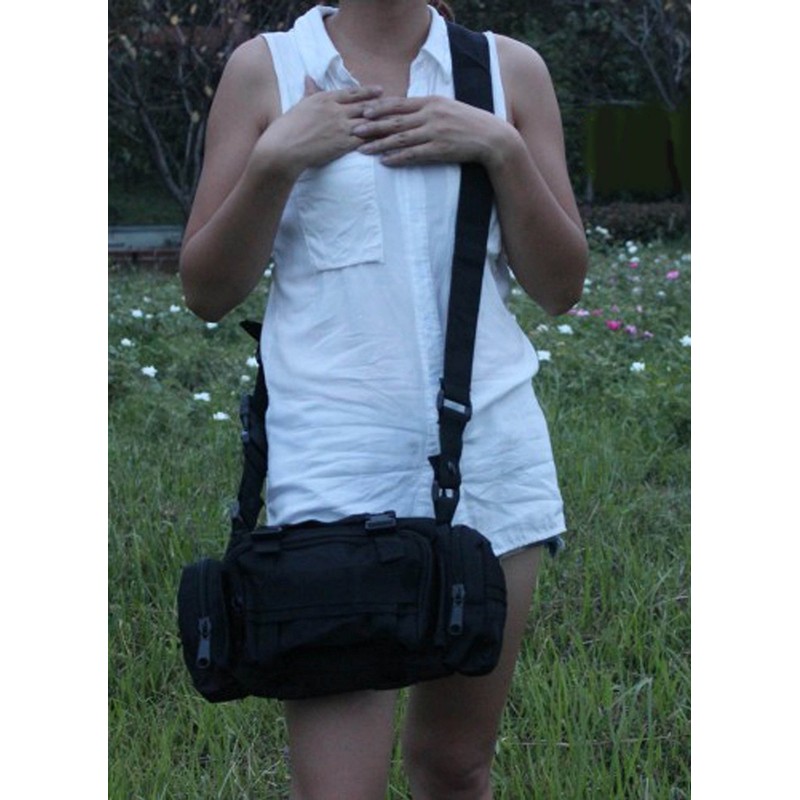 多機能 防水 4WAY仕様 自転車バッグ フロントバッグ ブラック メッセンジャーバッグ ショルダー ウエスト ハンドバッグ