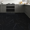 WESTICK Thick Black Marble Peel and Stick Floor Tile Waterproof