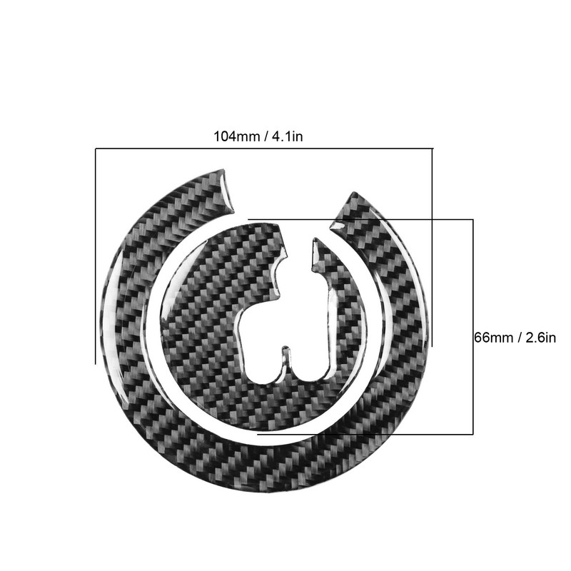 2Pcs Gear Shift Panel Cover Trim Carbon Fiber Fit for