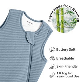 BubblePanda Rayon Made from Bamboo Sleep Sack 18-24 Months 1.0 Tog Supersoft & Breathable Toddler Sleep Sack 2t Baby Wearable Blanket with 2-Way Zipper Unisex Sleeping Bag for Babies