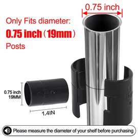 24 clips de estantería de alambre para poste de 3/4 pulgadas, clips de bloqueo de estante de plástico, reemplazos de fundas de estantería, piezas de accesorios de estantería de alambre, compatibles con Thunder Group Metro y más
