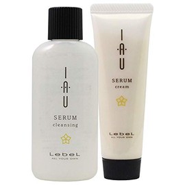 Lebel Iau Serum Cleansing Shampoo 1.0 fl oz (30 ml) & Cream Treatment 1.0 fl oz (30 ml) Set Lebel iau SERUM Trial Travel.