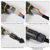 2PCS 3 Way IP68 Waterproof Electrical Cable Connector, Outdoor 3