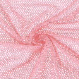 PATIKIL 62 Inch Wide Mesh Fabric Slightly Stretchy for Sewing Backpack Pocket and Straps, Netting Clothes, Netting Bags, Shopping Bags, Light Pink 1 Yard