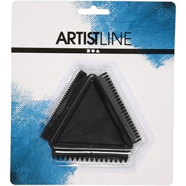 Creativ Rubber Texture Comb - 9cm, Black - Create Textured Designs on Paint or Clay