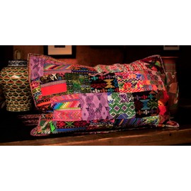 Mixed Huipile Guatemalan Patchwork Pillow Cover