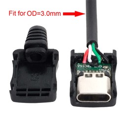 xiwai 10set DIY 4pin USB 2.0 Type C Female Socket Connector SMT Type with PC Board & Housing & 3.0mm SR