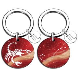 12 Constellation Keychain Gift Zodiac Astrology Gifts Birthday Gifts For Women Men Adults Boys Horoscope Lovers Gift For Women Sister Birthday （Scorpio）