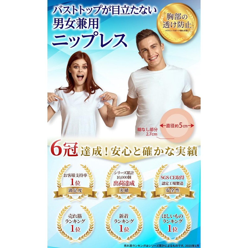 [NORAH] ニップレス レディース 女性用 二プレス ニップル 男女兼用 男性 メンズ メンズニップル