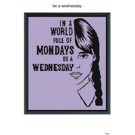 Unbranded Be a Wednesday blanket pattern,50x60"