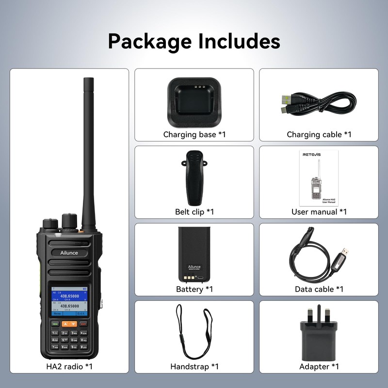 Retevis Ailunce HA2 APRS Dual Band Ham Radio with APP