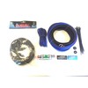 Oversized 8 Ga CCA AWG Amp Kit Twisted RCA Blue