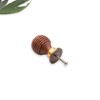 Infinity Decor Traditional Rosewood Preston Reeded Beehive Wooden Cupboard Knob